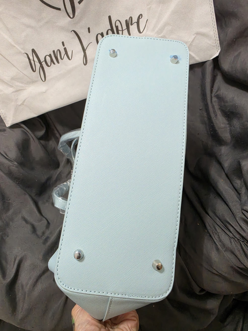 Light Blue 3-Piece Tote and Pouches Set - Picture 5 of 16
